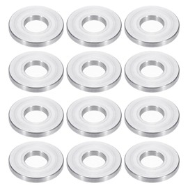 PATIKIL M8 Aluminum Spacers, 12pcs 5/16" x 3/4" Round Metal Spacers for 5/16 or M8 Screw Bolts, Unthreaded Standoff Bushing 3/32"L, 8.5x20x2.5mm