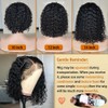 ALISFEEL Pelucas De Cabello Humano Con Ondas Al Agua 13X4,