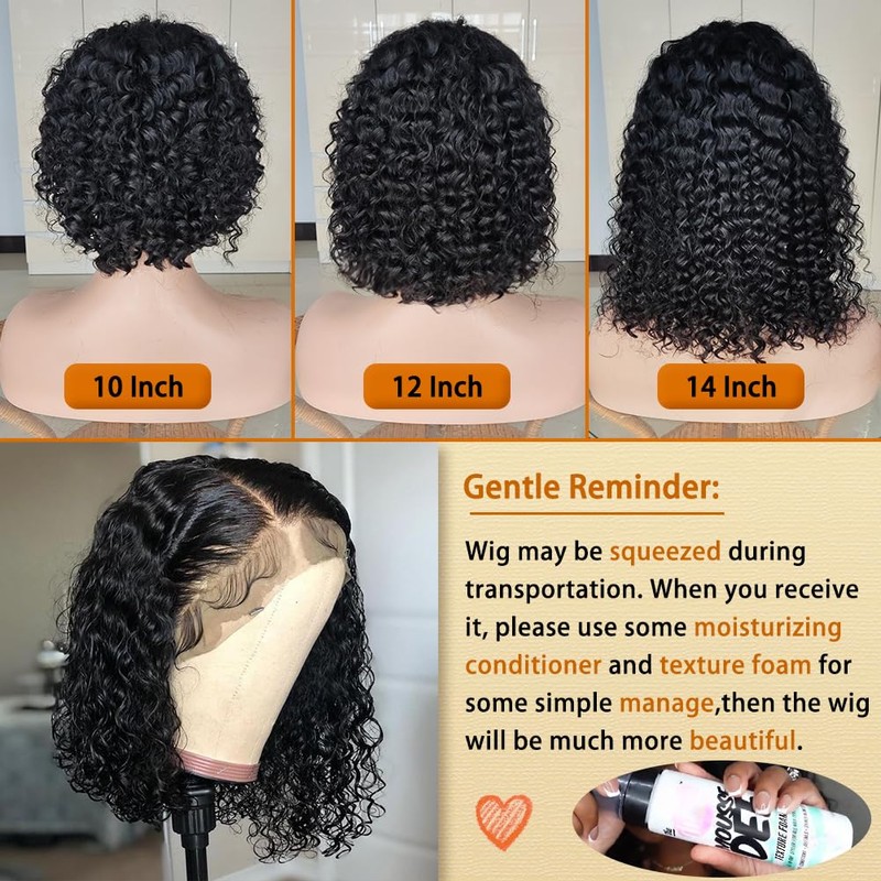 ALISFEEL Pelucas De Cabello Humano Con Ondas Al Agua 13X4,