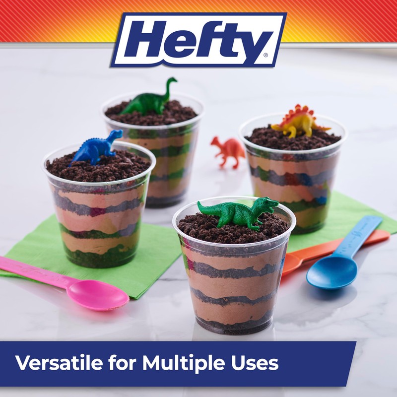 Hefty Party Perfect Clear Plastic Cups, Small Clear Cups for