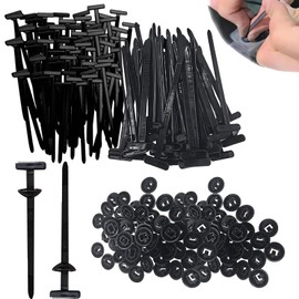 100pcs Nylon Universal Cable Tie Buckle, 2025 New Heavy Duty Self-Locking Nylon Zip Ties Holder, Multipurpose Plastic Cable Ties Tool for Car Daily Repair Quick Fix