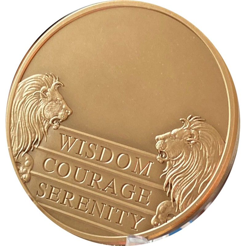 RecoveryChip Engravable 8 Month AA Medallion Large 1.5" Heavy Premium