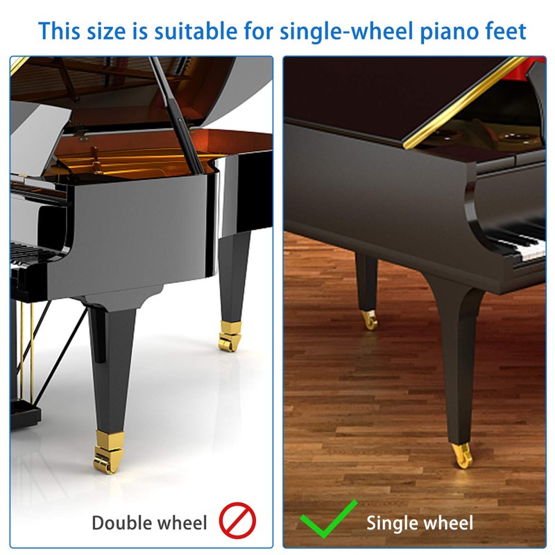 Piano Roller Cups, 4 Pieces Furniture Leg Pads Protector ABS