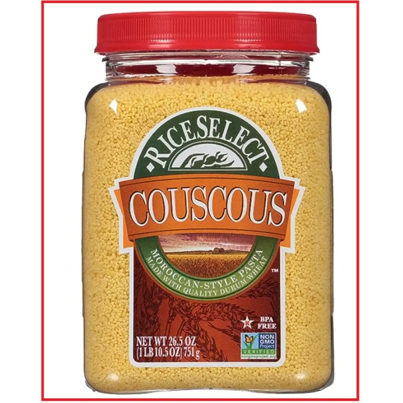 RiceSelect Couscous, Moroccan-Style Non-GMO & Vegan Couscous Pasta, 26.5 oz