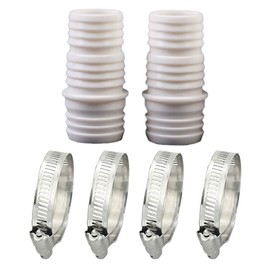 2 Pcs Washing Machine Drain Hose Connectors with Hose Clamps Dishwasher Drain Hose Adapter Washer Drain Hose Extension Adapter for 1.06" & 1.18" to 1.18" Washing Machine Dishwasher Water Hose