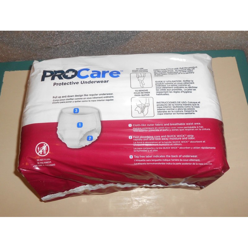 ProCare Protective Adult Underwear Moderate Absorbency Unisex Medium
