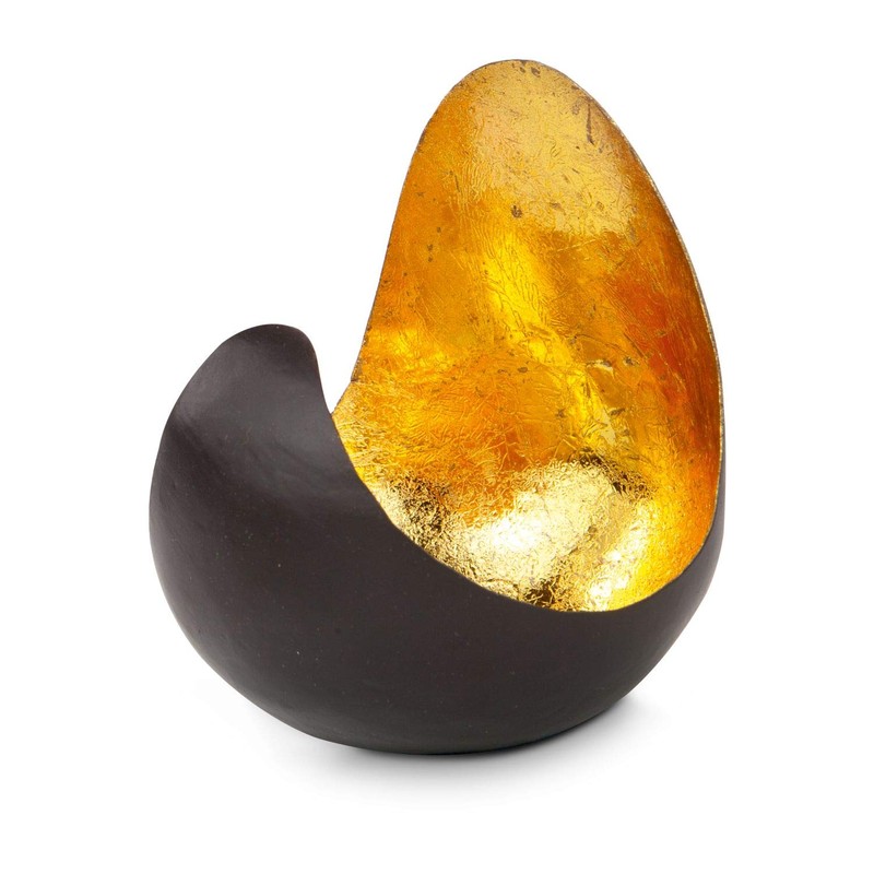 Rominox gift item, tea light holder with gold foil lining,