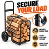 Heavy Duty Firewood Log Cart with Wheels, 250 lb Capacity