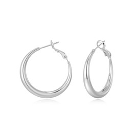 EXGOX Gold Large Hoop Earrings for Women 925 Sterling Silver Hoop Earrings Hypoallergenic Lightweight 14K Real Gold Plated Big Circle Hoop Earrings for Women (30/40/50/60mm)
