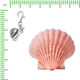 Quiges Charms Pendant 3D Snail Silver-Plated Women's Jewellery for Charm Bracelet, Silver, silver-plated