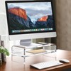 Egchi Clear Acrylic Monitor Stand Riser 2 Tier, 5.5 Inches