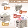 uinwk Grandmillennial Pink Rose Floral Storage Bins, Preppy Coquette Pink