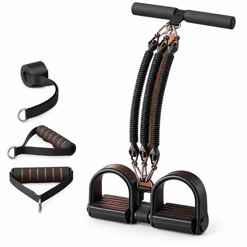 Pedal Resistance Band for Home Workouts – 75 lb Black
