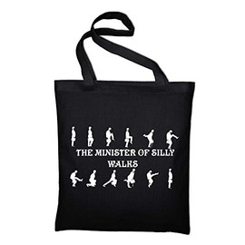 Styletex23 #2 Monty Python Ministry Of Silly Walks Jute Bag Cotton Bag, black
