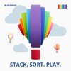 BLUE GINKGO Silicone Rainbow Stacker - Montessori Nesting Puzzle |