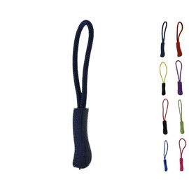 ROKEL Zipper Pulls, Zip Puller Replacement – 10 Pack Navy Blue, Durable Zip Tags Cord Pulls for Backpacks, Luggage, Jackets, Suitcases & Bags – Easy Fix Zip Repair Extension (Navy Blue, 10 Pack)