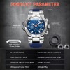 Lige Men Quartz Watch Big Dial Luminous Date 5ATM Waterproof