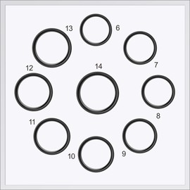 Smart Ring Sizing Kit - Size First Before You Buy Size 6 to 14, Fitness Tracker for Women Men: Heart Rate, Blood Oxygen, Sleep Monitor, Step Counter | IP68