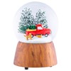 Red Truck with Dogs Cherry Woodgrain 6 x 4 Resin