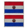 2PCS Americas Paraguay Flag Patch Embroidered Morale Patch Military Tactical