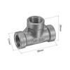 sourcing map Pipe Fitting Tee 1/4 NPT Female Thread Hose