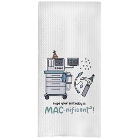 BYRFIIEU ICU Nurse Doctor Kitchen Towels, Respiratory Therapist Gifts Dish Tea Towels, Medical Anesthsiologist Nurse Appreciation Gifts Decorative Hand Towel for Bathroom,16x24 Inches