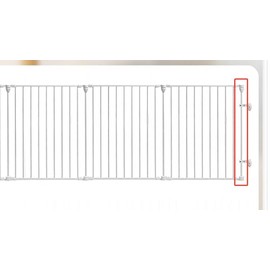 COMOMY Replacement of gate (White, 30” Tall 4.9” Wide)