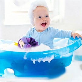 FOMIYES 2piezas Bolas De Baño Infantiles Esponjas Exfoliantes De Cuerpo Diseño De Sirena y Corona Accesorios De Ducha para Niño Niña Material Suave y Amigable La Piel