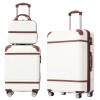 FCJ Luxury 3-Piece Hardshell Luggage Set 20x24 Spinner Suitcase with