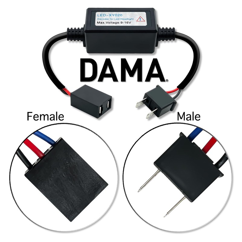 DAMA H7 LED Headlight CANbus Anti-Flicker Error Free/Error Canceller/Flickering Resistor