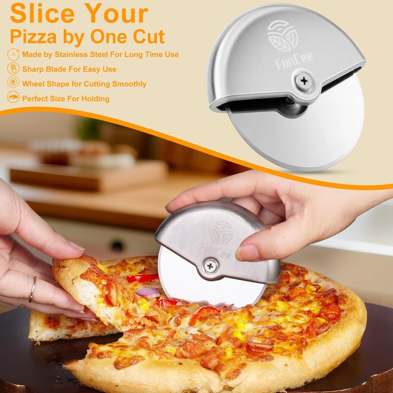 Premium Pizza Cutter Wheel with Sharp Blade For Cutting Through