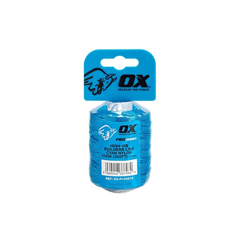 OX Pro Nylon High Vis Builders Line 105m / 350ft