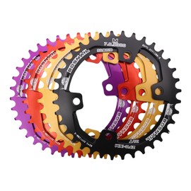 DJC Bike Chainring Asymmetrical 96BCD Round/Oval for XT SLX M6000 / M7000 / M8000 / M9000 MTB 7/8/9/10/11/12 Speed Narrow Wide 30T/32T/34T/36T/38T Tooth (1# Round Black, 34T)