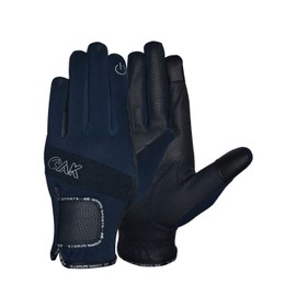 AK Embossed Champion Grip Horse Riding Gloves along the Touch Feature (Navy, L)