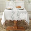 JIALE Table Cloth Rectangle Table, Heavy Duty Cotton Linen Waterproof