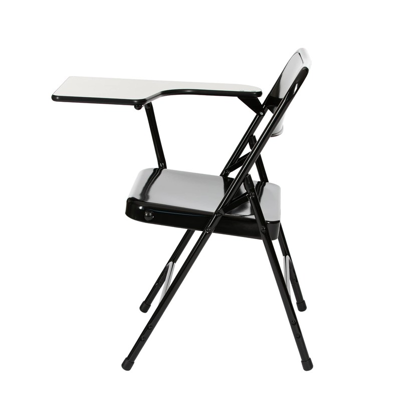 OEF Furnishings Tablet Arm (2 Pack) Folding Chair, Black