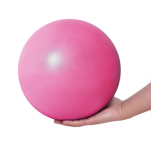 Fresion Gymnastic Ball, Small Pilates Ball, Exercise Ball, Non-Slip & Super Light Gymnastics Ball with Pump, 25 cm, 45 x 90 cm, Peanut-Shaped Ball, Fitness Ball for Yoga, Home, Office, Sitting Ball, pink