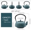 40.6oz Cast Iron Tea Kettle for Stove, Teapot with Infuser