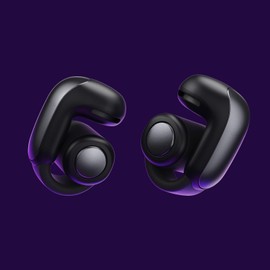 Bose Ultra Open Earbuds with Immersive Audio, Open Ear Wireless Clip on Earbuds for Comfort, OpenAudio for Awareness, Up to 48 Hours of Battery Life, Black (Renewed)