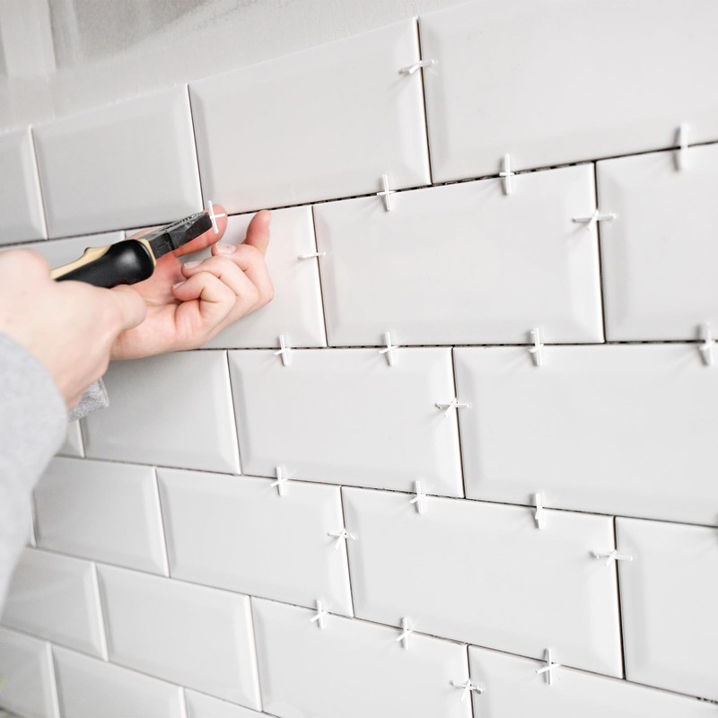 sourcing map 600Pcs Tile Spacers, 1.5mm 1/16" Cross Shape Wall