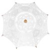 Cotton Lace Folding Parasol and Hand Fan Set for Wedding