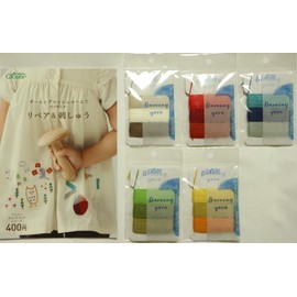 5 types of darning yarn & repair embroidery book set