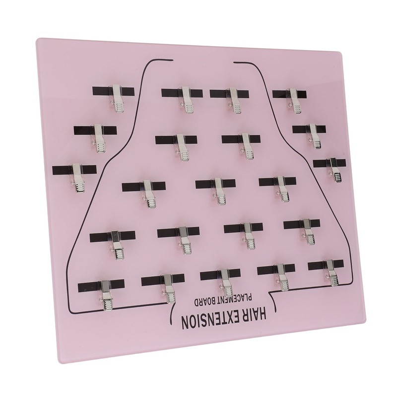 Wig Extension Holder Board Acrylic 22 Stainless Steel Clips Hair