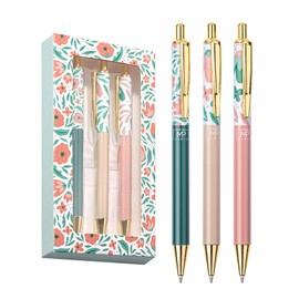 Mr. Pen- Luxury Floral Pen Set, 3 pcs, Black Ink Ballpoint Pens, Floral Pens, Floral Pen, Fancy Pens for Women, Cute Pens for Journaling, Cool Pens Ballpoint Smooth Writing Pens Cute, Beautiful Pens