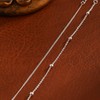 Pancert Silver Ankle Bracelets for Women,14K Silver Plated Dainty Layered