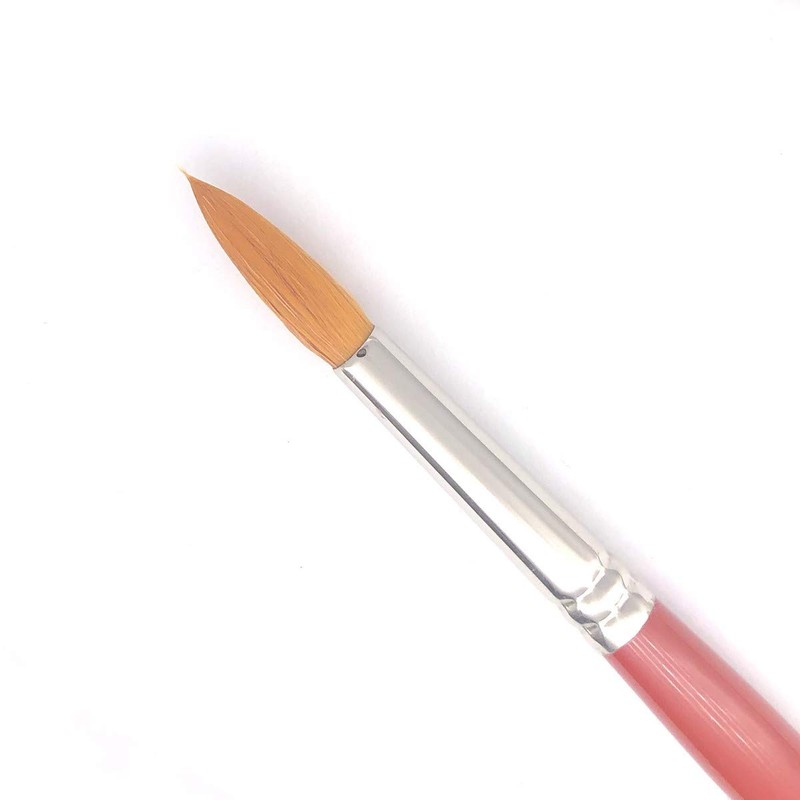 artgear Acrylic Painting Brush, Watercolor Brush (Red) (rR, Round Brush,