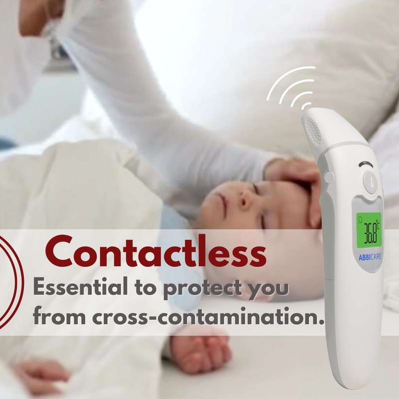 Digital infrared forehead and ear thermometer ABBICARE™ : Ultra-Accurate Measurement