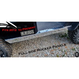 J & O Carts Parts Ezgo Express S4 Golf Cart Aluminum Diamond Plate Side Rocker Panel set 2012 & up