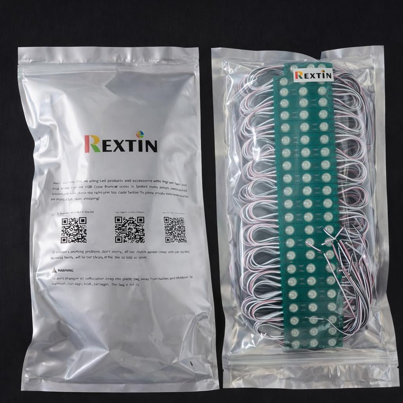 REXTiN Super Bright 200pcs 3 LED Module Warm White 2835