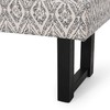Cassie Boho Fabric Bench, Black Print